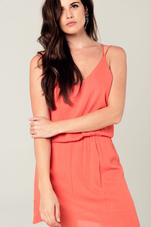 Orange Mini Dress with Back Crochet Detail Online Hot Sale - Image 5