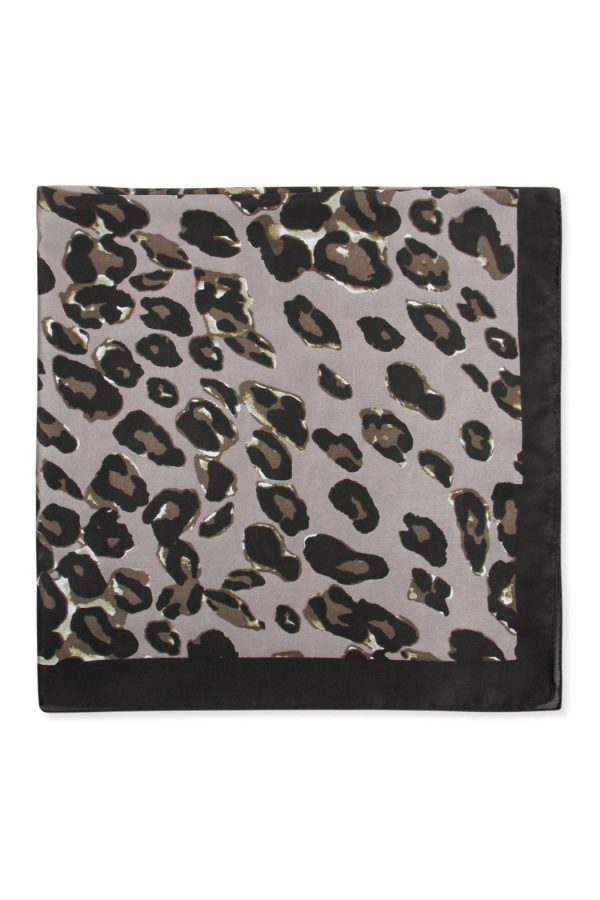 Gray Leopard Pattern Scarf on Sale - Image 2