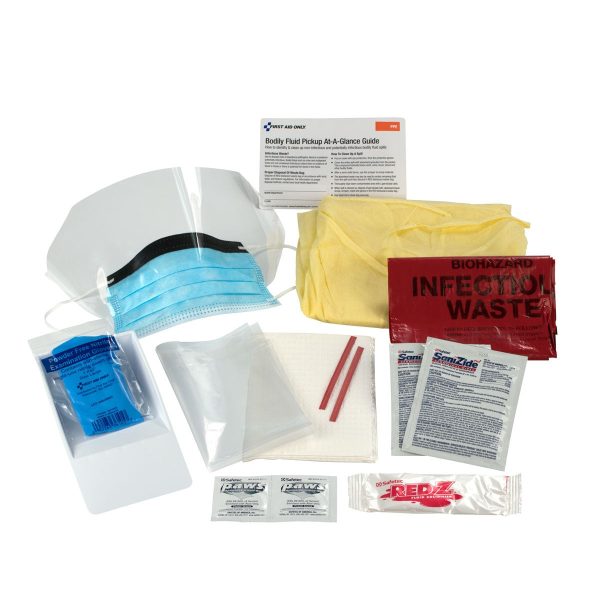 BBP Spill Clean Up Kit, Bodily Fluid Clean Up Pack, 16 Pc - Disposable Tray - W-214-P Hot on Sale
